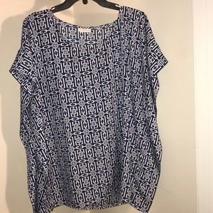 Navy Blue and White Shirt